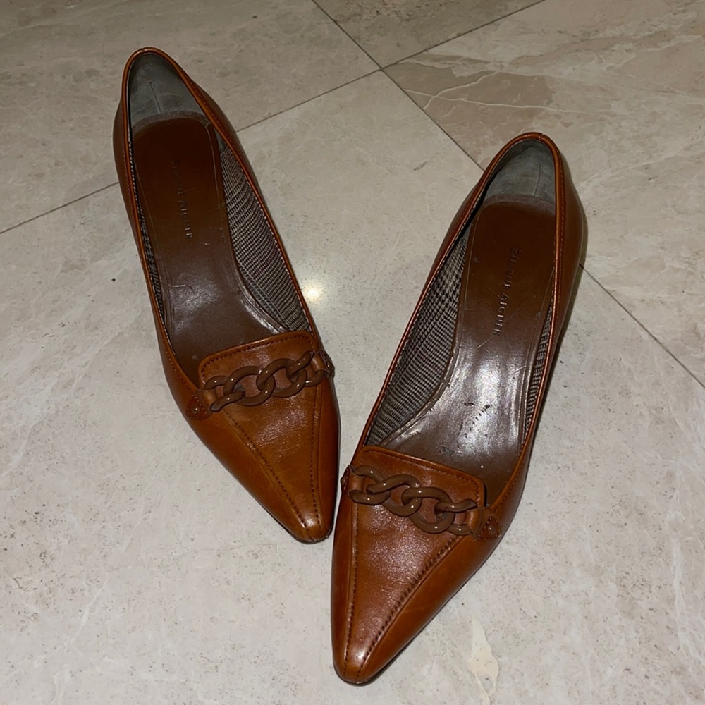 Etienne Aigner Butter Leather kitten heels